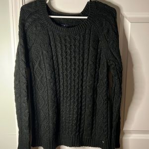 Never worn large American eagle black and gray sparkled sweater